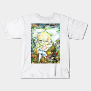 ARTHUR SCHOPENHAUER - watercolor portrait.1 Kids T-Shirt